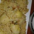 Rizwan Qureshi's cooksnap of when they made Aloo chawal.