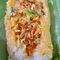 Cooksnap dari Ine Damayanti untuk resep Nasi Bakar Teri Tongkol Kemangi Pete