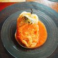 El cooksnap de Blanca Estela García cuando hizo Chile relleno en caldo.
