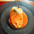 El cooksnap de Blanca Estela García cuando hizo Chile relleno en caldo.