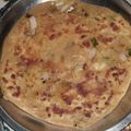 Manju Goyal का कुकस्नैप जब उन्होंने प्याज आलू पराठा (Pyaz aloo paratha recipe in hindi) बनाया था।