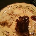 Raybornc's cooksnap of when they made Sharon's BBQ meatloaf.