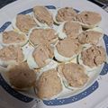 El cooksnap de Monica Riffo cuando hizo Huevos rellenos con nueces y albahaca.