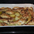 El cooksnap de Clara Caulín cuando hizo Muslos de pollo al horno con patatas.