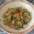 El cooksnap de Gilbert (Aprenent a la vida 📚♻️☯️) cuando hizo Arroz blanco con pollo y brócoli.