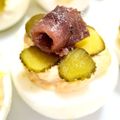 El cooksnap de Sandra_M cuando hizo Huevos rellenos las 3A, Atún, Anchoas y Aceitunas.