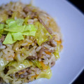 El cooksnap de Su cuando hizo Repollo salteado con carne picada.