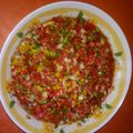 El cooksnap de Susy Grotz cuando hizo Salsa criolla.