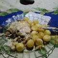 El cooksnap de Florencia Lucia Avila cuando hizo Pollo al champignon con papas noisette.
