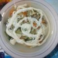 El cooksnap de Irma González cuando hizo Caldo loco.