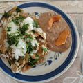 El cooksnap de Aliosha cuando hizo Chilaquiles verdes con pollo.