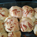 El cooksnap de Noe cuando hizo Pizza roll con jamón y queso.