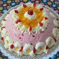 El cooksnap de Agustina Gómez cuando hizo Torta con crema de queso de frutilla y dulce de leche😋🎂.