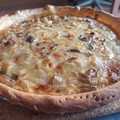 El cooksnap de Susana cuando hizo Quiche de pera y champiñones.