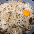 El cooksnap de Arantza cuando hizo Fideos vermicelli con setas y yema de huevo 🍜.