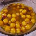 Nazia Qureshi's cooksnap of when they made Khatta Meetha Chana Chat.