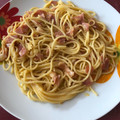 El cooksnap de Paloma del Sol cuando hizo Espaguetis a la auténtica carbonara (Thermomix).