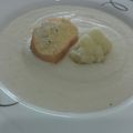 El cooksnap de Berenice Jasso cuando hizo Crema de coliflor con almendras.
