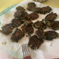 El cooksnap de Laura cuando hizo Tortitas de espinacas con piñones.