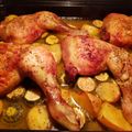 Cooksnap από Δέσποινα Καρπούζα στη συνταγή Μπούτι Κοτόπουλο με πατάτες, πιπεριές και κολοκυθάκια στο φούρνο