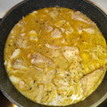 El cooksnap de Patricia Callejas cuando hizo Rape en Salsa con almejas y langostinos.