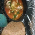 El cooksnap de Crystal Custodio cuando hizo Pollo entomatado con papas y arroz rojo.