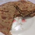 Maha azeem's cooksnap of when they made Pizza Paratha.