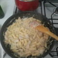 El cooksnap de Ana C. Crossa cuando hizo Spaghetti con pollo al pimentón de La Vera.