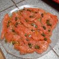 El cooksnap de Maria Paz Dominguez/ @pacitamama en instagram cuando hizo Carpaccio de salmón ahumado.