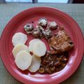 El cooksnap de Andres Vilches cuando hizo Salmón a la mostaza y miel con champiñones rellenos.
