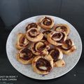 El cooksnap de juani Gernika cuando hizo Rollitos de hojaldre con mermelada y fideos de chocolate.