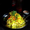 Anushka Roy's cooksnap of when they made ভেজ চাউমিন (veg chow mein recipe in Bengali).