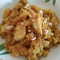 El cooksnap de Samantha 🍳 cuando hizo Arroz con pollo y piña al curry.