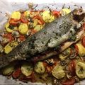 El cooksnap de Carlos Martin Chuecos cuando hizo Trucha rellena de jamón con guarnición.