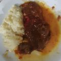 El cooksnap de Sisi Spiegel cuando hizo Bondiola de Cerdo a la cacerola con Puré de Batatas.