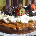 El cooksnap de Marcela Alejandra Molinas cuando hizo Torta brownie con frutillas bañas en chocolate.