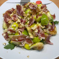 El cooksnap de Silvia Fernández García cuando hizo Ensalada de pasta con higos, jamón y Cabrales.