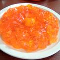 El cooksnap de Fathy Padilla cuando hizo Gelatina de fresa forma de rosa, fácil, y durofrio con manzana.