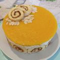liliom1229 Cooksnap-ja, amikor elkészítette a(z) Barackos túrós charlotte torta receptet.