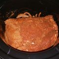 nanaliz's cooksnap of when they made Pulled BBQ pork in a crock pot.