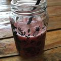 El cooksnap de carla cuando hizo Licuado de sandía con cerezas enteras.