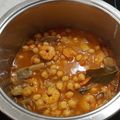 El cooksnap de M. J. cuando hizo Potaje de garbanzos con setas y gambas al curry.