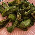 El cooksnap de Irene-Guirao cuando hizo Tosta con francesa, cecina y pimientos de Padrón.