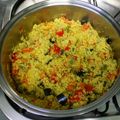 El cooksnap de Javi cuando hizo Couscous con verduras, pollo y cúrcuma.
