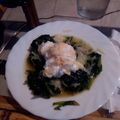 El cooksnap de Laura Samper cuando hizo Acelgas salteadas con ajetes, jamón y huevos poché.
