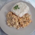 El cooksnap de Evelyn Maria Medina cuando hizo Strogonoff de pollo con arroz saborizado😋.