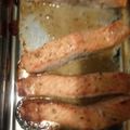 El cooksnap de Luisa Martinez cuando hizo Salmón al horno con salsa de mostaza y miel.