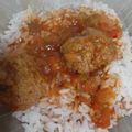 El cooksnap de Solange Medina cuando hizo Albóndigas en salsa con arroz🍽.