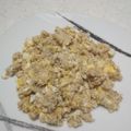 El cooksnap de Alberto cuando hizo Sesos revueltos con huevos.