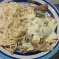 El cooksnap de Gabi cuando hizo Filet de merluza con una caricia de roquefort.